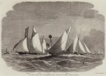 The Royal Thames Yacht Club Schooner Match, rounding the Mouse Lightship